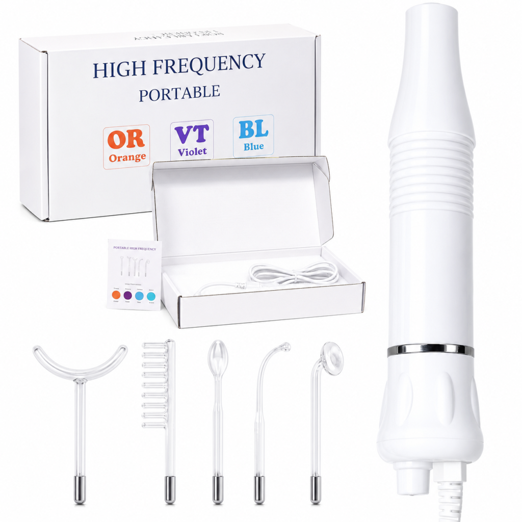 Multi-Function High Frequency Facial Wand with 5 Glass Electrodes